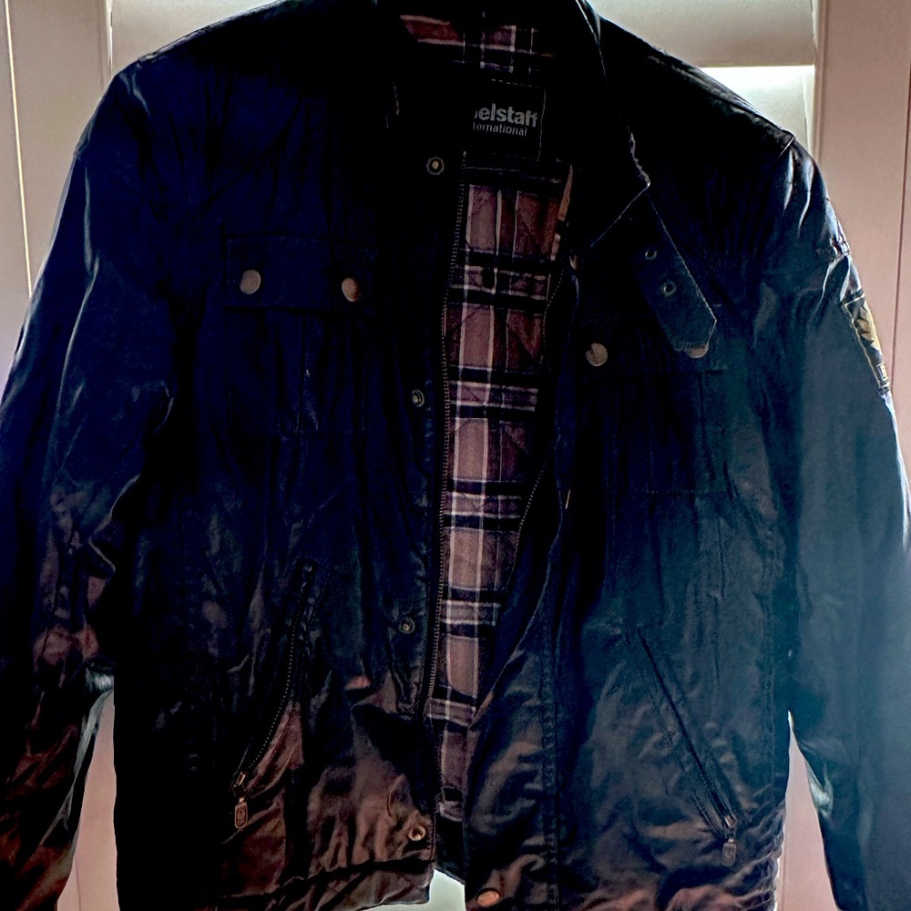Belstaff brown leather kids jacket size 14